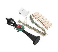 TOYANDONA Miniature Dollhouse Street Light Fence Set Stylish Garden Border with Illumination for Christmas Garden Decor Charming Miniature Accessories for Micro Landscape