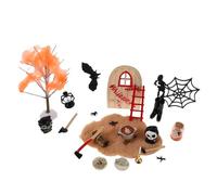 TOYANDONA Miniature Halloween Decorations High Detail Resin Figurine Sculptures for Dollhouse Accessories Spooky Party and Home Decor Festive Haunted House Miniatures for Halloween Scenes