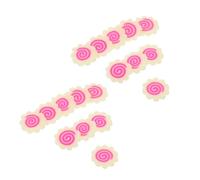 TOYANDONA Miniature Japanese Narutomaki Clay Sprinkles Soft Polymer Food Charms for Dollhouse DIY Crafting Authentic Flatback Embellishments for Phone Ornaments and Scrapbooking