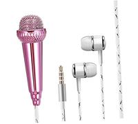 TOYANDONA Miniature Microphone Portable Tiny Singing Mic for Phone Compact Plastic No External Power Required for Live-streaming and Karaoke with Family Friends