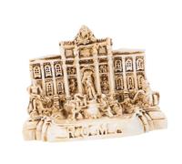 TOYANDONA Miniature Trevi Fountain Church Resin Model Architecture Ornament for Home Bar Restaurant Travel Souvenir Decorative Prop