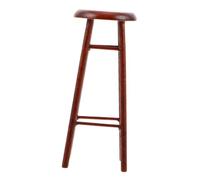 TOYANDONA Miniature Wooden Dollhouse Stool Nordic Style Rustic Round High Chair for Dollhouse Accessories Decorative Mini Furniture Scene Model