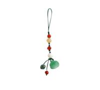 TOYANDONA Mobile Crystal Green Jade Gold Pendant Phone Agate Delicate and Watermelon Chic Phone Chain Strap Gift to Keep Small Safe and Handy Items