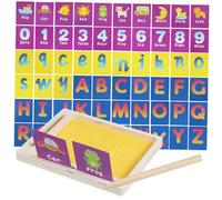 TOYANDONA Montessori Sand Writing Tray for Wooden Sensory Writing Tool for Preschool Letter Formation Recognition Safe Creative Learning Activity Classroom Essential