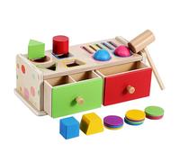 TOYANDONA Montessori Sorting for Wooden Color Shape Matching Box Game Engaging Educational Activity for Boys for Home Preschool Learning