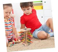 TOYANDONA Montessori Wooden Board Game for Educational Dice Game Fine Motor Skills Training Colorful Wooden Sticks Math Learning for Family Fun and Cognitive Development