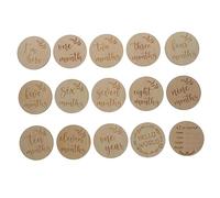 TOYANDONA Monthly Milestone Photography Props Birth Cards Natural Grain for Monthly Development