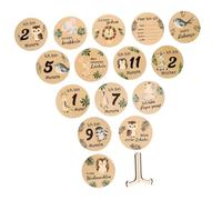 TOYANDONA Monthly Milestone Wooden Calendar Birth Announcement Sign Keepsake Gifts