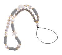 TOYANDONA Moon Star Pearl Beaded Phone Chain Strap for Outdoor Use | Pendant and Device Decoration, Light Weight Design, Polymer Clay Acrylic Shell Details, Easy to Use