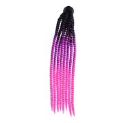 TOYANDONA Motorcycle Helmet Decoration Fake Braid Wig Helmet Ornament with Suction Cup for Female Riders Black Purple Red