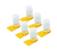 TOYANDONA Multi-Function Feeder Honeybee Hive Feeder for Beekeeping Industry - 6Pcs Pinhole Design Wear-Resistant Break-Resistant Yellow Entrance for Honey Production and Colony Hydration