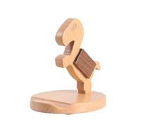 TOYANDONA Multi-function Wooden Horse Shape Phone Holder for Mobile Devices