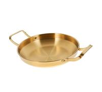 TOYANDONA Multifunctional Stainless Steel Flat Bottom Cooking Pot for Korean Style Hot Pot and Dry Corrosion-resistant Pan Suitable for Grill and Alcohol Stove Use at Home Restaurant