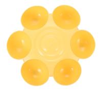 TOYANDONA Multipurpose Flower-shaped Pet Feeding Bowl Yellow, Plastic Multiple Cat and Dog Feeder with Compartments, Puppy Treats Holder Suitable for Multi-pet Feeding