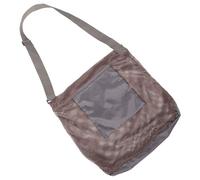 TOYANDONA Mushroom Foraging Bag with Shoulder Strap, Reusable Breathable Khaki Mesh Pouch for Outdoor Fruit and Vegetable Harvesting, Large Capacity Garden Forage Storage