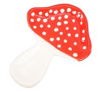 TOYANDONA Mushroom-Shaped Ceramic Spoon Rest for Kitchen and Dining Table Creative Multipurpose Utensil Holder and Decorative Plate Robust and Charming Kitchen Accessory for Daily Use