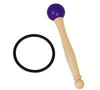 TOYANDONA Music Bowl Mallet for Crystal Singing Bowls with Rubber Ring, Wooden Stick with Good Elasticity, for Meditation and Creating Ambient Sounds, Purple Colour,