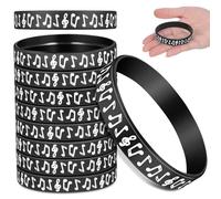 TOYANDONA Music Note Silicone Wristbands 24pcs Bulk Rubber Bracelets for Showers and Concert Party Favors