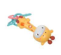 TOYANDONA Musical Teething Stick with Ergonomic Grip and Rhythm Sounds Soft Giraffe Shaker for Newborns and Boy Girl Travel Friendly Lightweight Design Yellow Battery