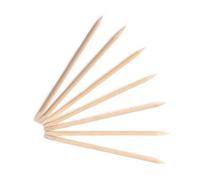 TOYANDONA Nail Art Manicure Tools Orange Wood Sticks 100 Pcs Cuticle Pusher Remover Dead Skin Pushers Lightweight Pointed and Flat Ends for Professional Use