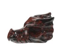 TOYANDONA Natural Crystal Dragon Head Figurine Decorative Skull Ornament Unique Home Decor for Living and Office with Artistic Design