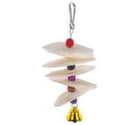 TOYANDONA Natural Cuttlebone for Parrots and Budgies Calcium Chewing Molar String Bird Plaything Hanging Pendant for Healthy Beak and Foraging Pet Bird Random Color