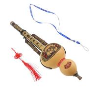 TOYANDONA Natural Hulusi Cucurbit Flute C Key for Beginners and Adults Ethnic Style Wind Instrument with Smooth Surface Elegant Tone Craftsmanship for Music Practice and Rhythm