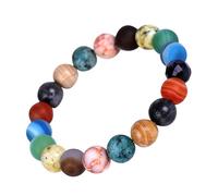 TOYANDONA Natural Stone Universe Bracelet with Eight Planets Design, Delicate Plastic Women Bangle Featuring Creative Style and Unique Appearance for Party and Concert Wear