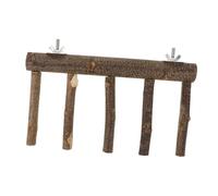 TOYANDONA Natural Wood Bird Perch Stand Five Steps 22cm and Short Rod 10cm Fixed Climbing Ladder for Parakeet Cage Accessories and Parrot Toys