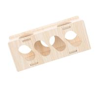 TOYANDONA Natural Wood Hideout Tunnel for Small Pets Guinea Pig and Dwarf Hamster Exploration Playhouse with Ventilation Sturdy Tunnel for Active Pet Entertainment