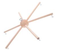 TOYANDONA Natural Wood Six-Legged Mobile Frame Kit for Nursery DIY Decor Stable Spherical Hanging Holder with Multiple for Mobiles Wind Chimes and Easy Assembly Nursery Accessory