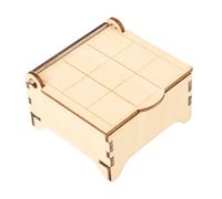TOYANDONA Natural Wood Toe Board Game Portable Educational Puzzle for Enhances Logical Thinking and Strategic Planning for Group Play and Early Development