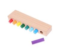 TOYANDONA Natural Wooden Memory Stick Montessori Sensory Game for Fine Motor Skills Development Early Learning Color Cognition and Hand-eye Coordination Training Educational Plaything for
