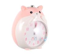 TOYANDONA Night Light Alarm Clock Pink and Digital Dial with Silent Luminous Design Hamster Alarm Clock Powered by 2 X AA Batteries for Children Boys Girls for Bedroom Use