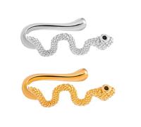 TOYANDONA Non Piercing Clip on Nose Ring Set Copper Nose Studs U-shaped Snake Style for Piercing-free Wear Lightweight Body Jewelry for Everyday Use