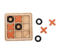 TOYANDONA Noughts and Crosses Board Game Boosting Spatial Awareness and Social Development Wooden for Kids Kid Colourful Design Educational Toy Suitable for Kindergarten and Schools