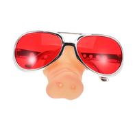 TOYANDONA Novelty Pig Nose Glasses with Quirky Disguise for Halloween and Birthday Party Photo Booth Props Easy to Clean Reusable Decorative Eyewear for Adults and Group Fun