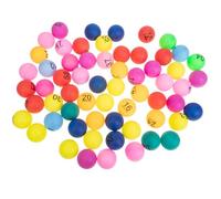 TOYANDONA Numbered Raffle Balls 1-60 Plastic Comfortable to Hold Design Game Balls for Bingo Beer Pong Party Activities 60Pcs