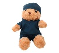 TOYANDONA Nurse Scrub Plush Bear Doll for Graduation Gift Portable Stuffed Animal with Lifelike Design Roleplay Ready Nursing Student Souvenir for Birthday Christmas Party