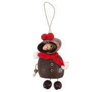 TOYANDONA Nutshell Doll Ornament Handmade Xmas Ornaments Festive Christmas Decor for Tree Hanging Bell Holiday Party Favor Backpack Charm Purse Charms Home Party