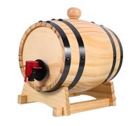 TOYANDONA Oak Aging Barrel Wine Dispenser with Built-in Spigot and Stand Large Capacity Wooden Wine Barrel for Beer Whiskey Storage Kitchen Bar Cellar Decor
