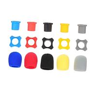 TOYANDONA of Microphone Protectors with Anti-collision and Anti-skid Features 5 Sets Plastic Microphone Covers for Meeting Rooms and Ktv Use
