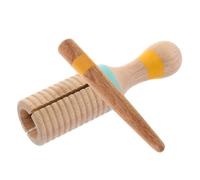TOYANDONA Orff Percussion Instrument Mallets Percussion Mallet Percussion Instrument Young Music Lovers Tool Music Guiro Instruments for Adults Guiro Instrument Beige Wood