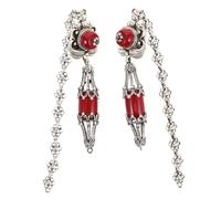 TOYANDONA Oversized Ethnic Tassel Earrings Unique Long Dangle Accessories for Women Statement Retro Jewelry with Flowing Movement for Bridal Parties Holiday Events