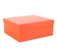 TOYANDONA Paper Container Packaging Box Wrapping Box Orange 20X18X8Cm, Multifunctional Storage for Wedding and Presentation
