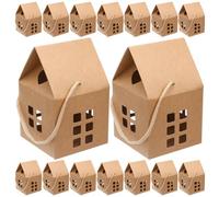 TOYANDONA Paper Gift Boxes for Party or Festive Atmosphere 24pcs Multi-purpose with Hollowed House Pattern, Handheld Candy and Cookie Wrapping Boxes Simple and Convenient Design