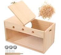 TOYANDONA Parakeet Nesting Box Wooden Bird Breeding Box Medium Size Hanging Birdhouse for Cockatiels Budgerigars and Finches