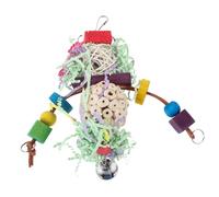 TOYANDONA Parrot Chewing Hanging Birdcage Plaything for Parakeet Training Bright Shredding Strip for Bird Foraging and Cage Decoration Safe Sturdy Material for Healthy Pet Entertainment