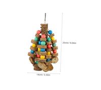 TOYANDONA Parrot Chewing with Hook Natural Sichuan Pepper Wood Bird for Cockatiels and Budgies Bite-resistant Hanging for Cage Bright Colors to Encourage Climbing and Nibbling