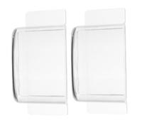 TOYANDONA Parrot Food Trough 2pcs Set Bird Cage Feeding Bowl Half-circle Thickened Plastic Bird Feeder Box